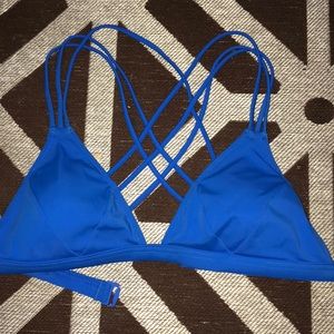 Blue Victoria’s Secret Strappy Bikini Top